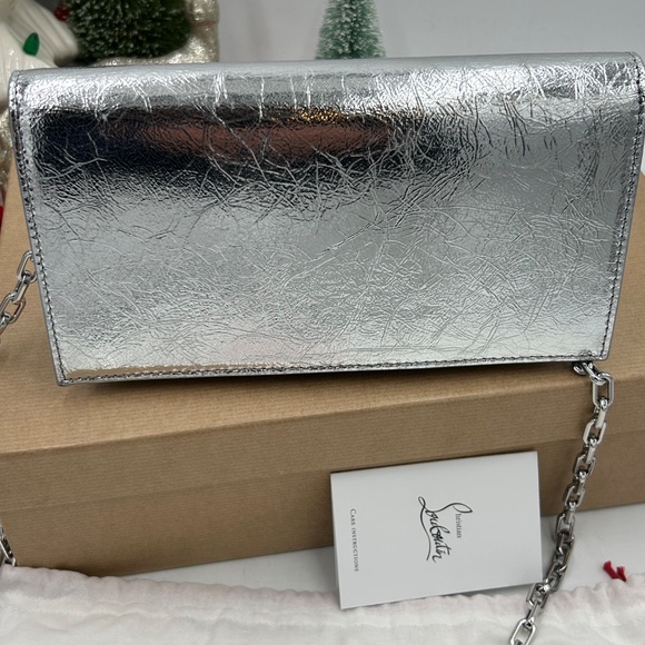 Women’s Christian Louboutin LOUBI 54 clutch bag/shoulder bag with chain Italy - Picture 6 of 16